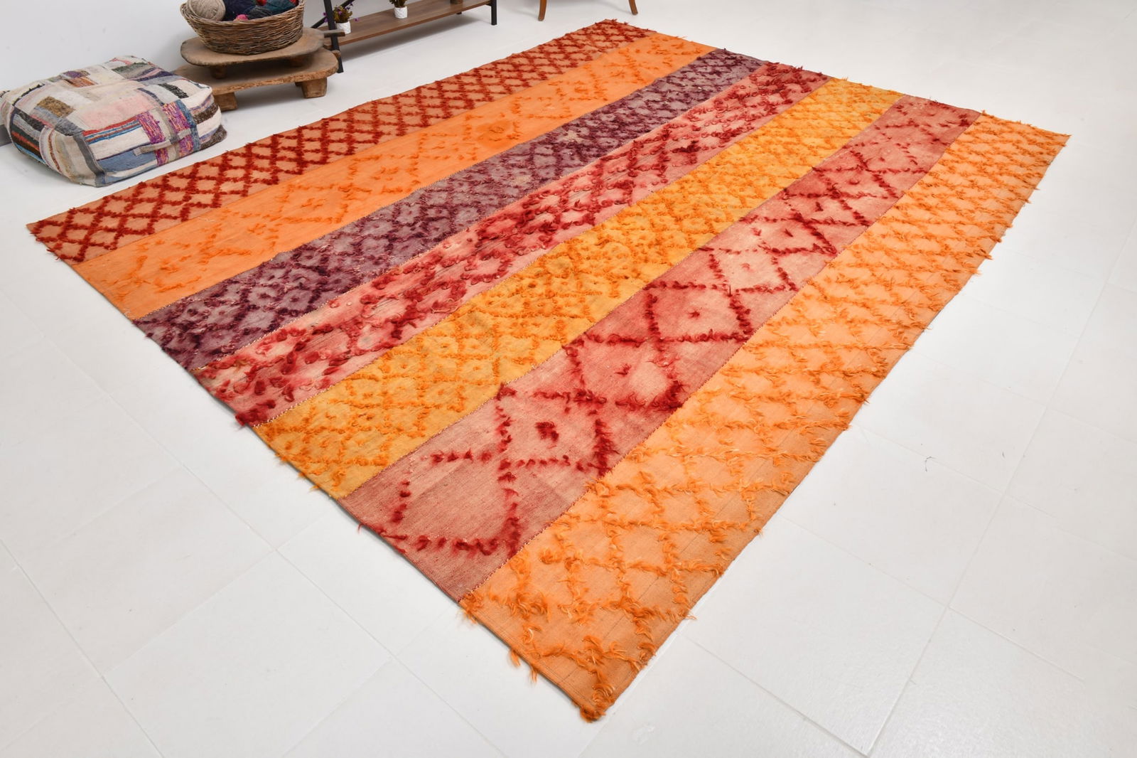 8'10'' x 11'5'' Tulu Filikli Kilim Rug - 70217 - 7