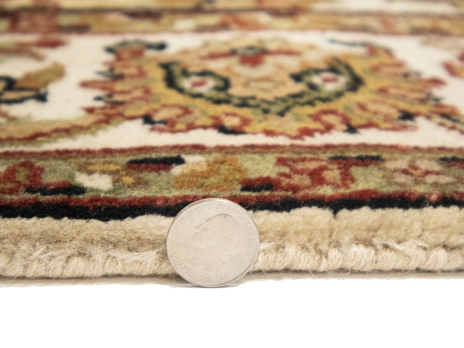 Cream Floral Classic 4X6 Agra Jaipur Oriental Rug - 12