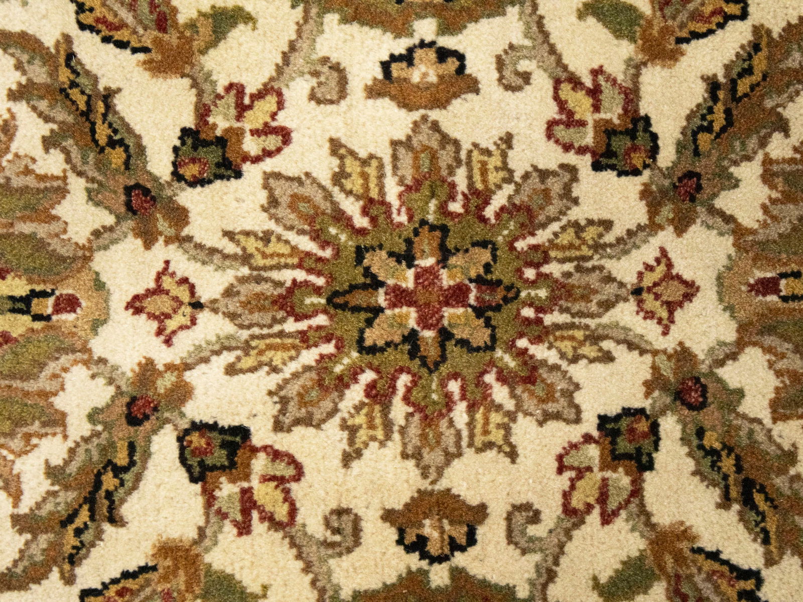 Cream Floral Classic 4X6 Agra Jaipur Oriental Rug - 7