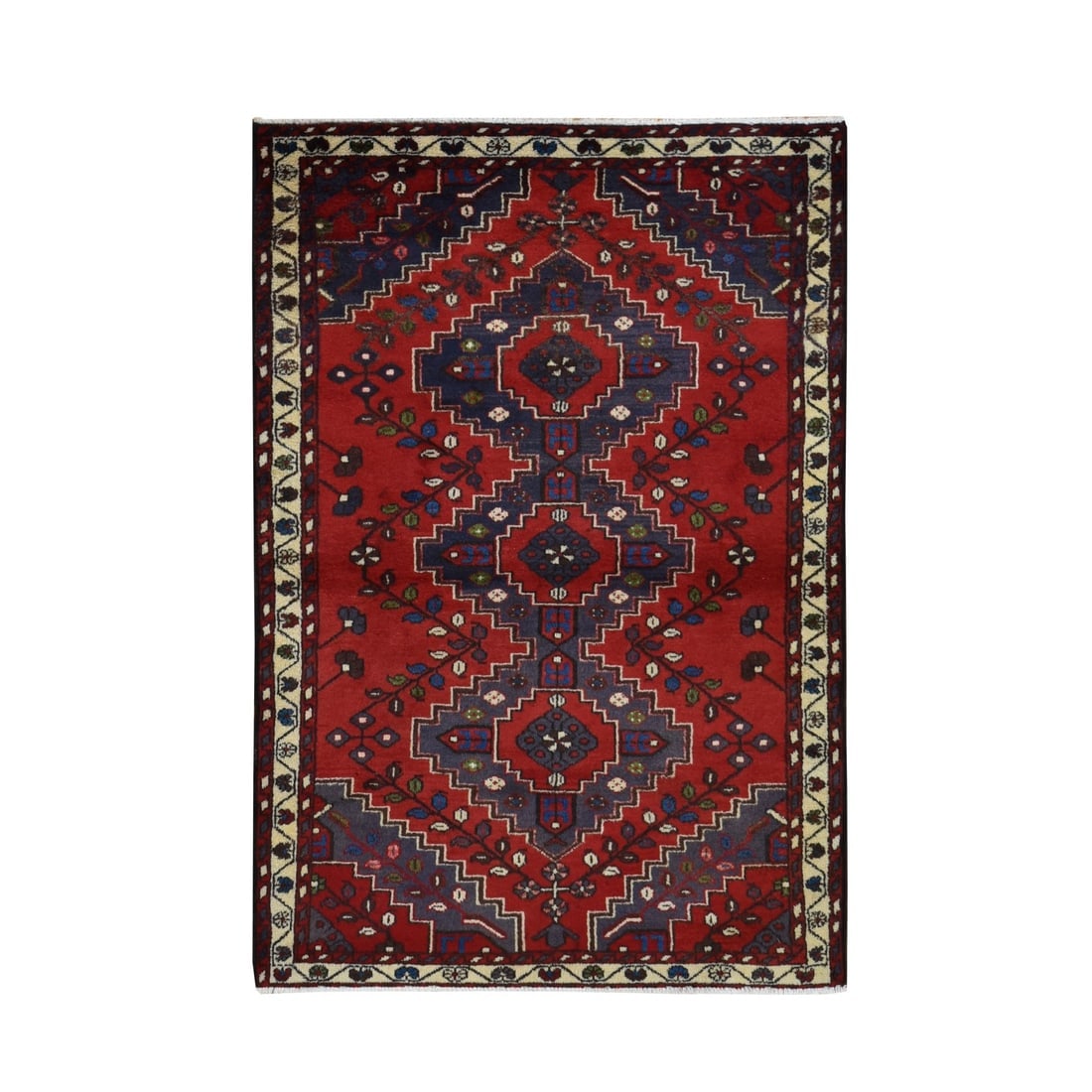 Red, New Bohemian Persian Malayer, Pure Wool, Hand Knotted Rug (1 of 9)
