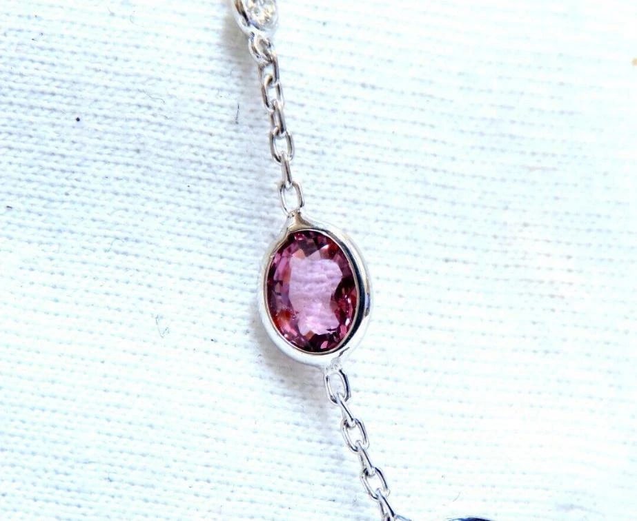 25.10ct multi-colored natural spinel diamonds yard necklace 14kt gold 12307** - 5