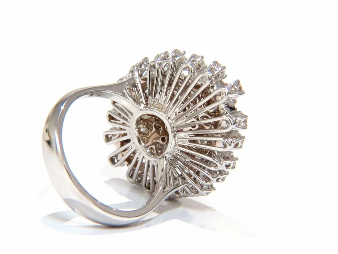 GIA Certified 6.01ct natural no heat supreme ruby diamonds cluster ring 18kt+ - 7