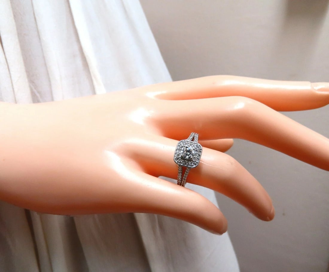 .95ct Natural Diamonds Split Shank Mod Ring 14kt - 6