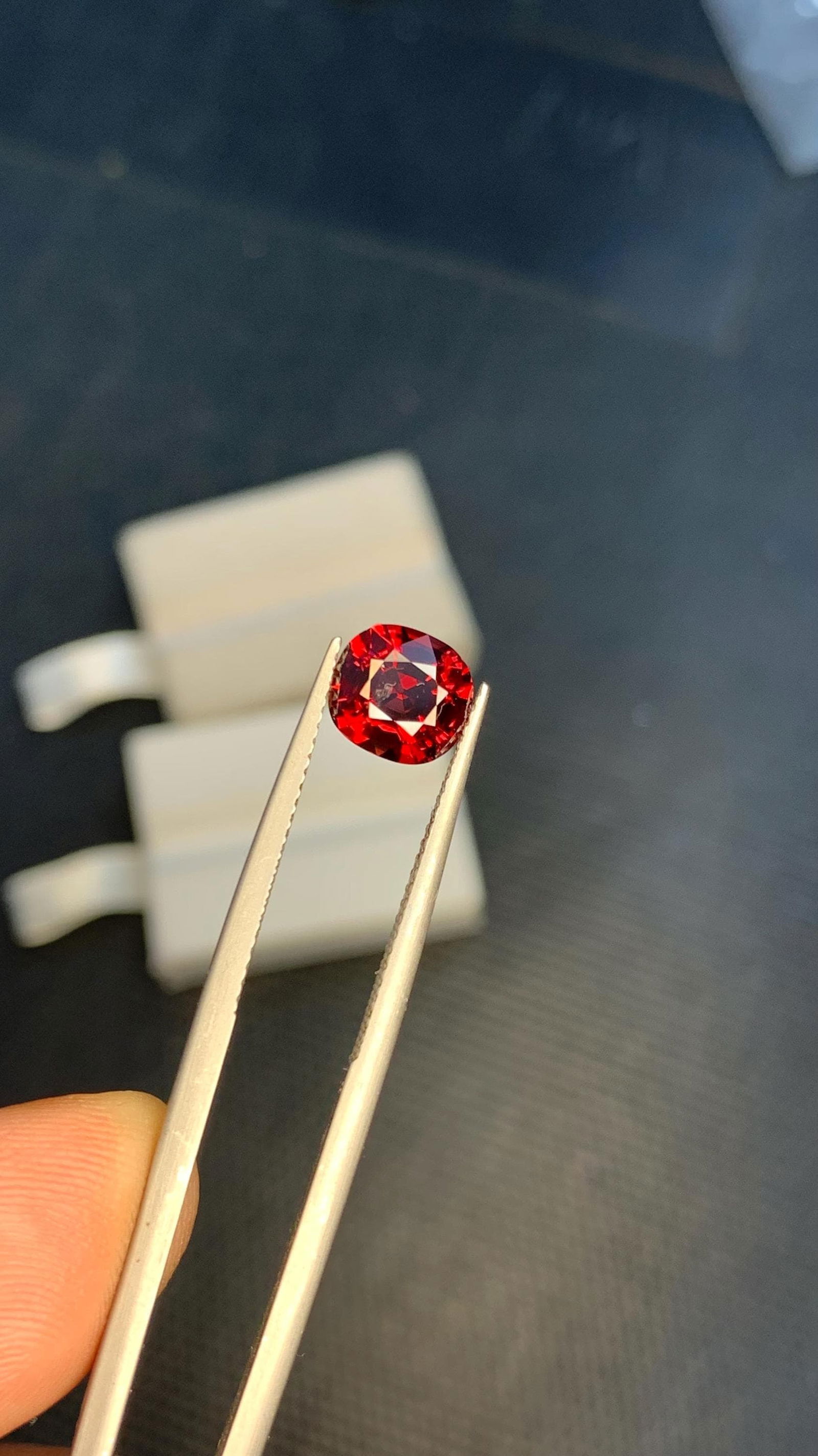 Burma Red Spinel Cushion Cut Gemstone For Wedding Jewelry- 1.87 Carat - 2