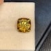 Yellow Green Sphene Gemstone: Cushion Cut, 3.90 Carat - 13