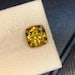 Yellow Green Sphene Gemstone: Cushion Cut, 3.90 Carat - 19