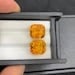 Madeira Citrine Gem Pair: 17.18 ct Orange Cushion Cut Stones - 13