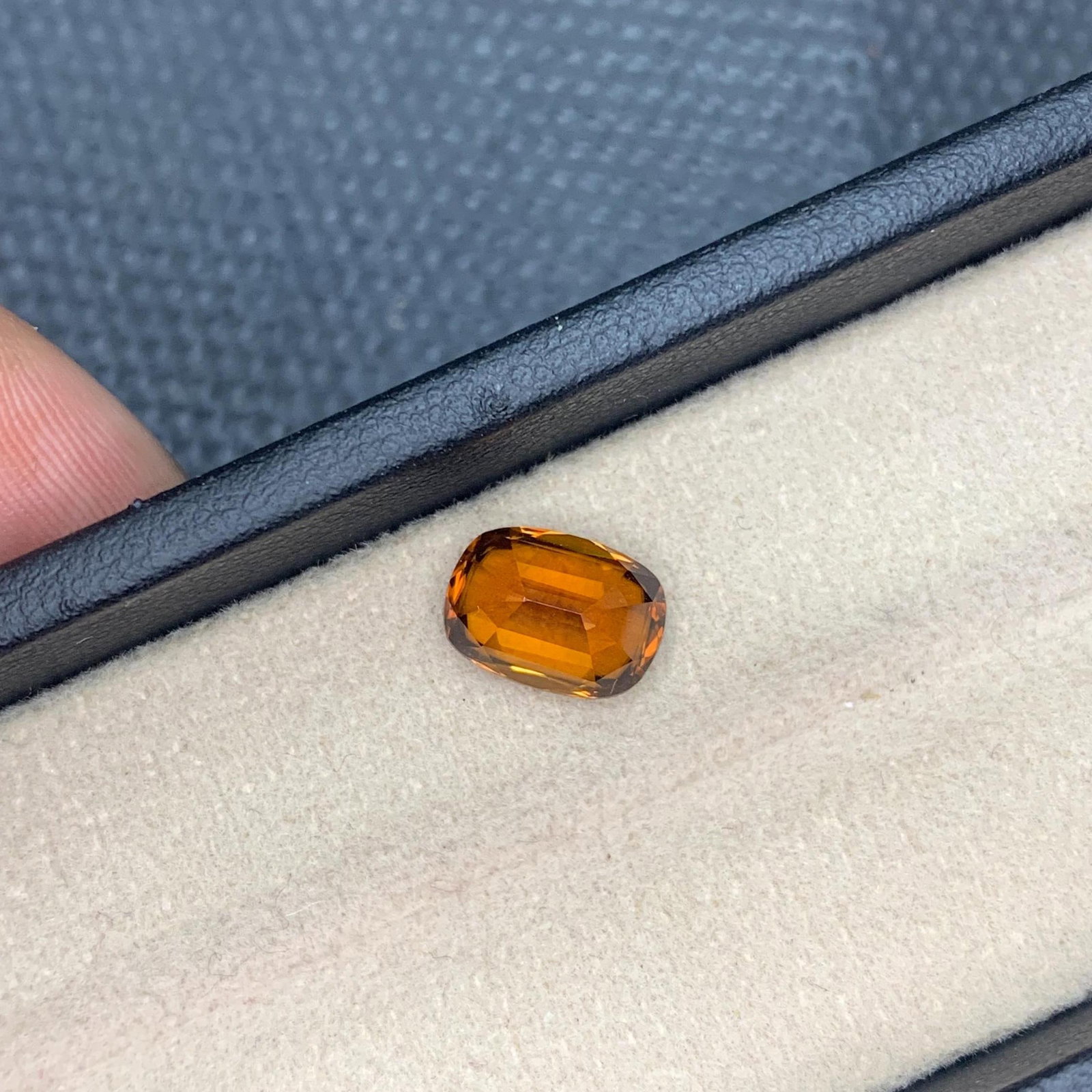 Natural Honey Brown Bastnasite Gemstone: Loupe Clean Cushion Cut, 4.60 Carat - 9