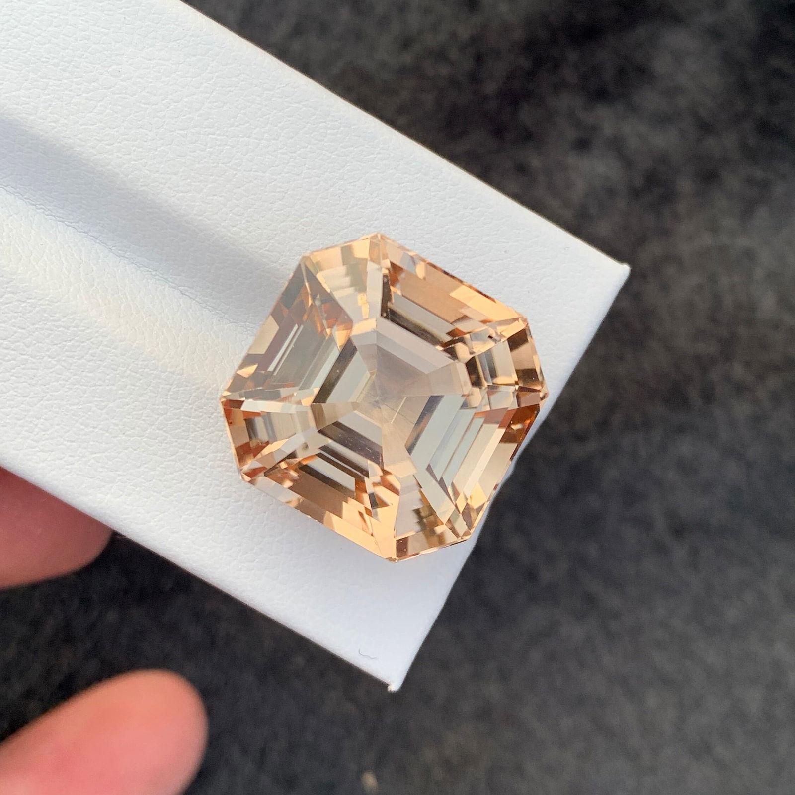 Sherry Topaz Gemstone: 46.55 CT Asscher Cut, Loupe Clean - 4