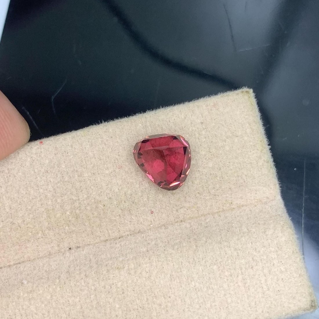 Hot Pink Tourmaline Gemstone FancyTrillion Cut October Birthstone, 2.35 Carat - 10