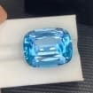 Swiss Blue Topaz Loose Gemstone Step Cushion Cut November Birthstone - 48 Carat - 11