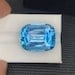 Swiss Blue Topaz Loose Gemstone Step Cushion Cut November Birthstone - 48 Carat - 16
