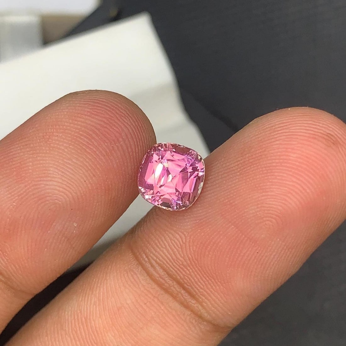 Candy Pink Tourmaline Loose Gemstone Faceted Cushion Cut Gemstone From Afghanistan - 2.115 Carat - 2