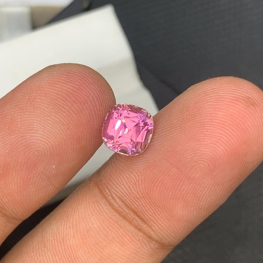 Candy Pink Tourmaline Loose Gemstone Faceted Cushion Cut Gemstone From Afghanistan - 2.115 Carat - 7