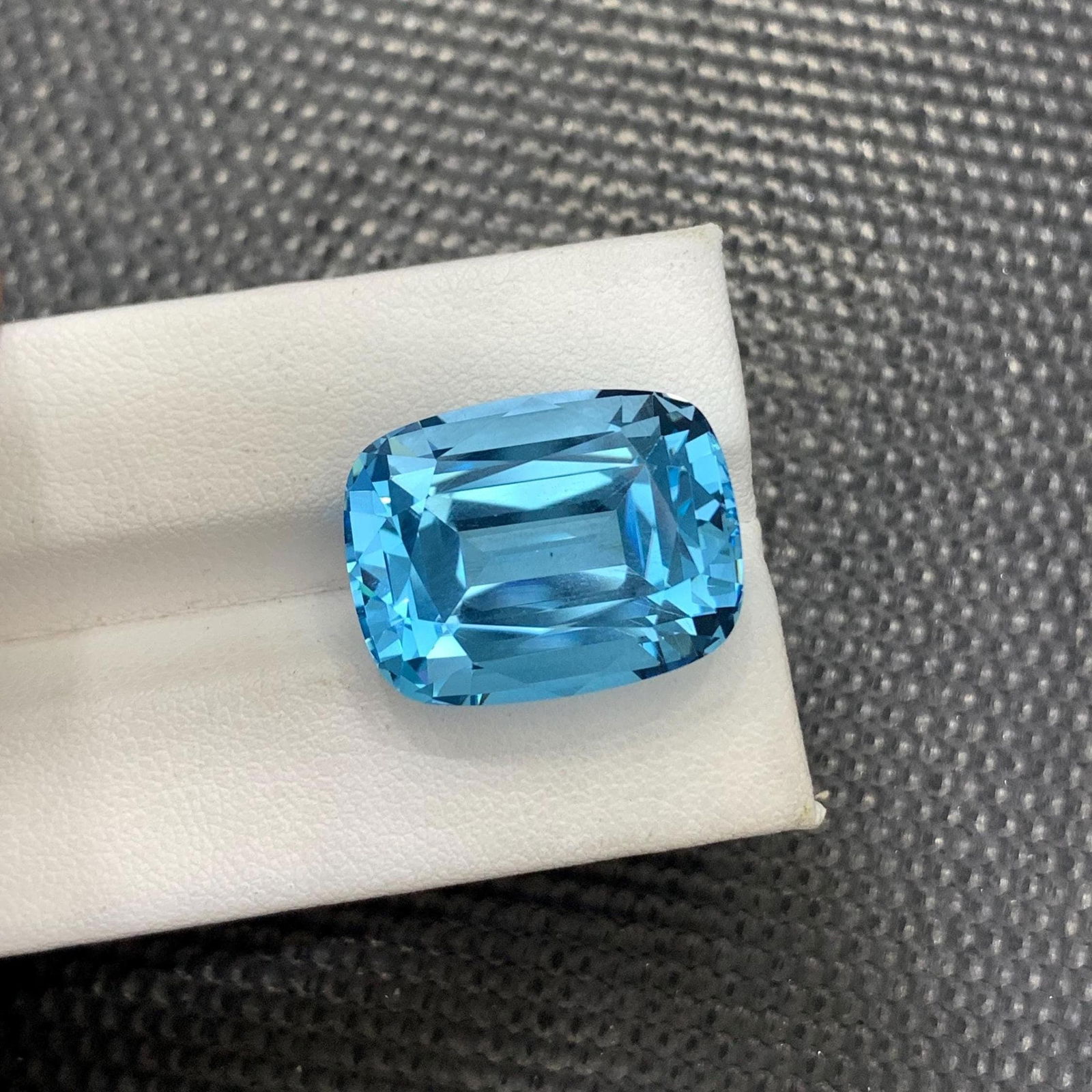 Swiss Blue Topaz Gemstone: 35.20 Carat Cushion Cut November Birthstone - 3