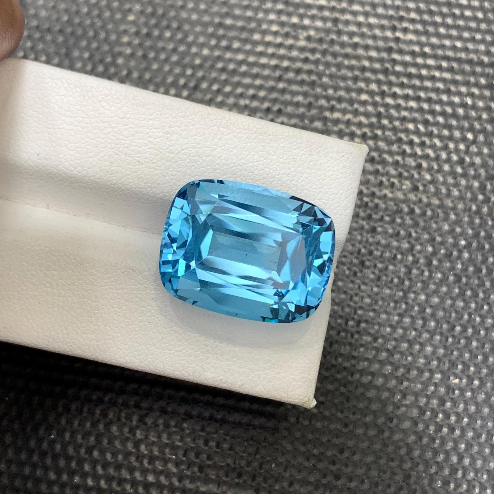 Swiss Blue Topaz Gemstone: 35.20 Carat Cushion Cut November Birthstone - 5