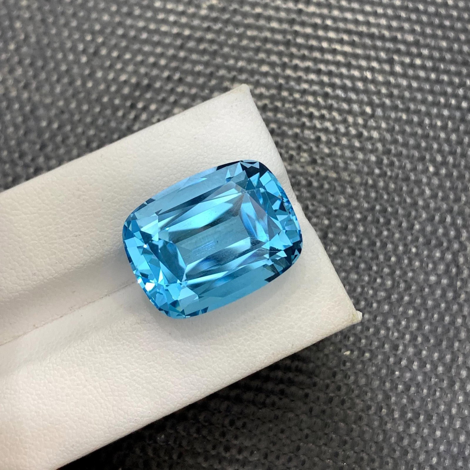 Swiss Blue Topaz Gemstone: 35.20 Carat Cushion Cut November Birthstone - 6