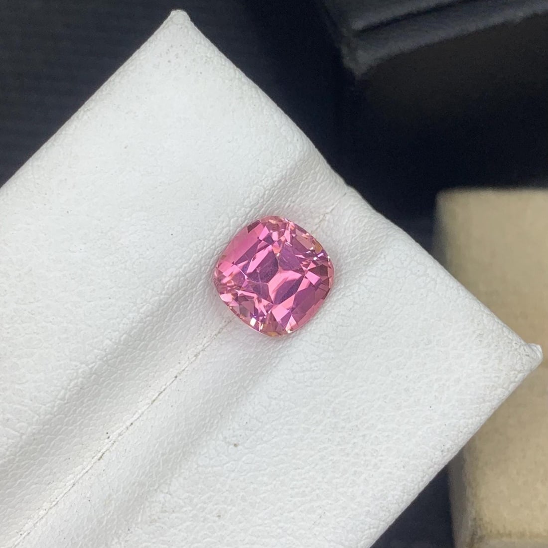 Jewelry Size Soft Pink Tourmaline Loose Gemstone Cushion Cut From Afghanistan - 2 Carat - 7