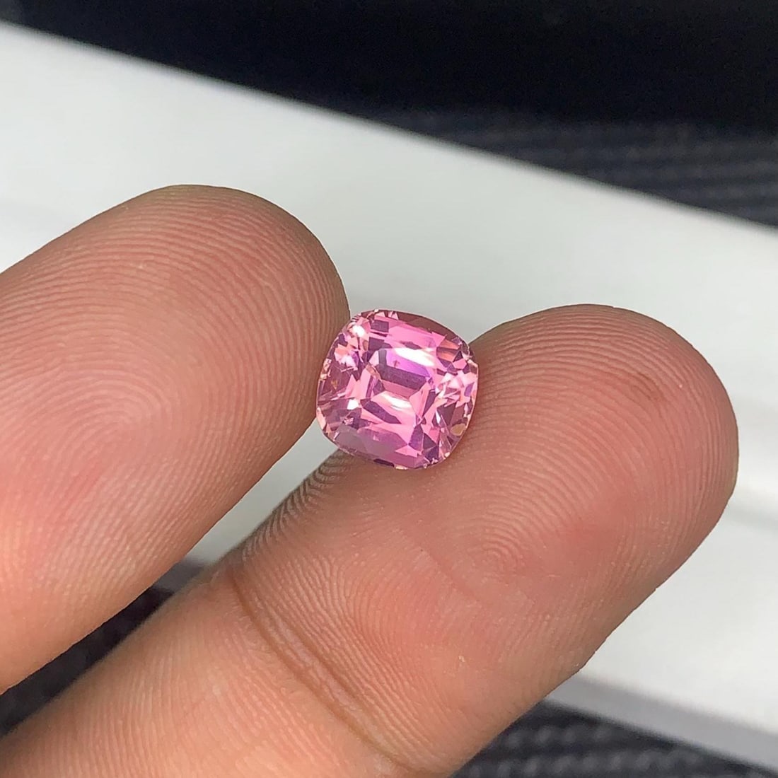 Jewelry Size Soft Pink Tourmaline Loose Gemstone Cushion Cut From Afghanistan - 2 Carat - 8