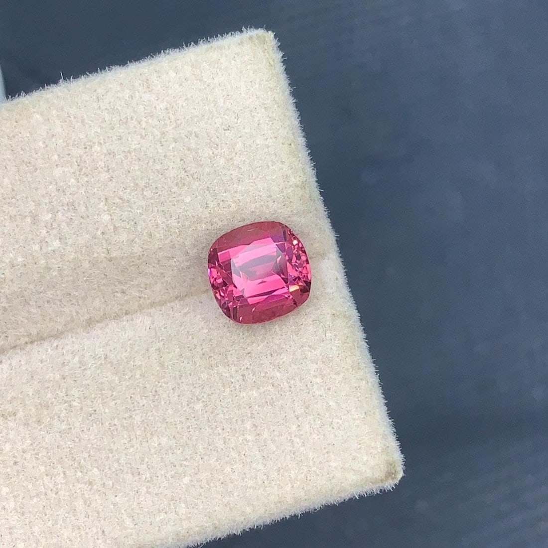 Hot Pink Tourmaline Gemstone Cushion Cut From Afghanistan - 1.85 Carat - 8