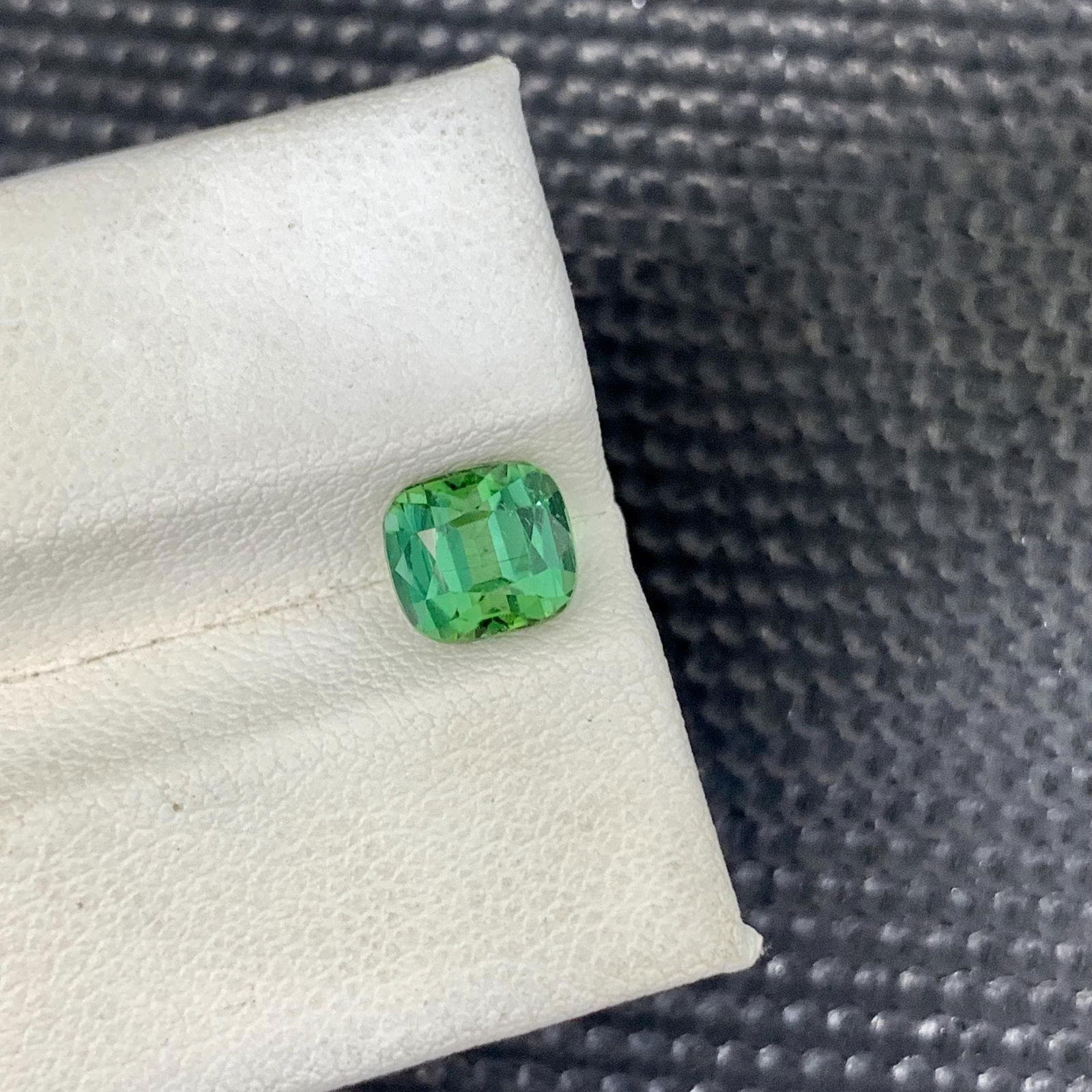 Mint Green Tourmaline Gemstone: 1.87 Carat Faceted Cushion Cut - 2
