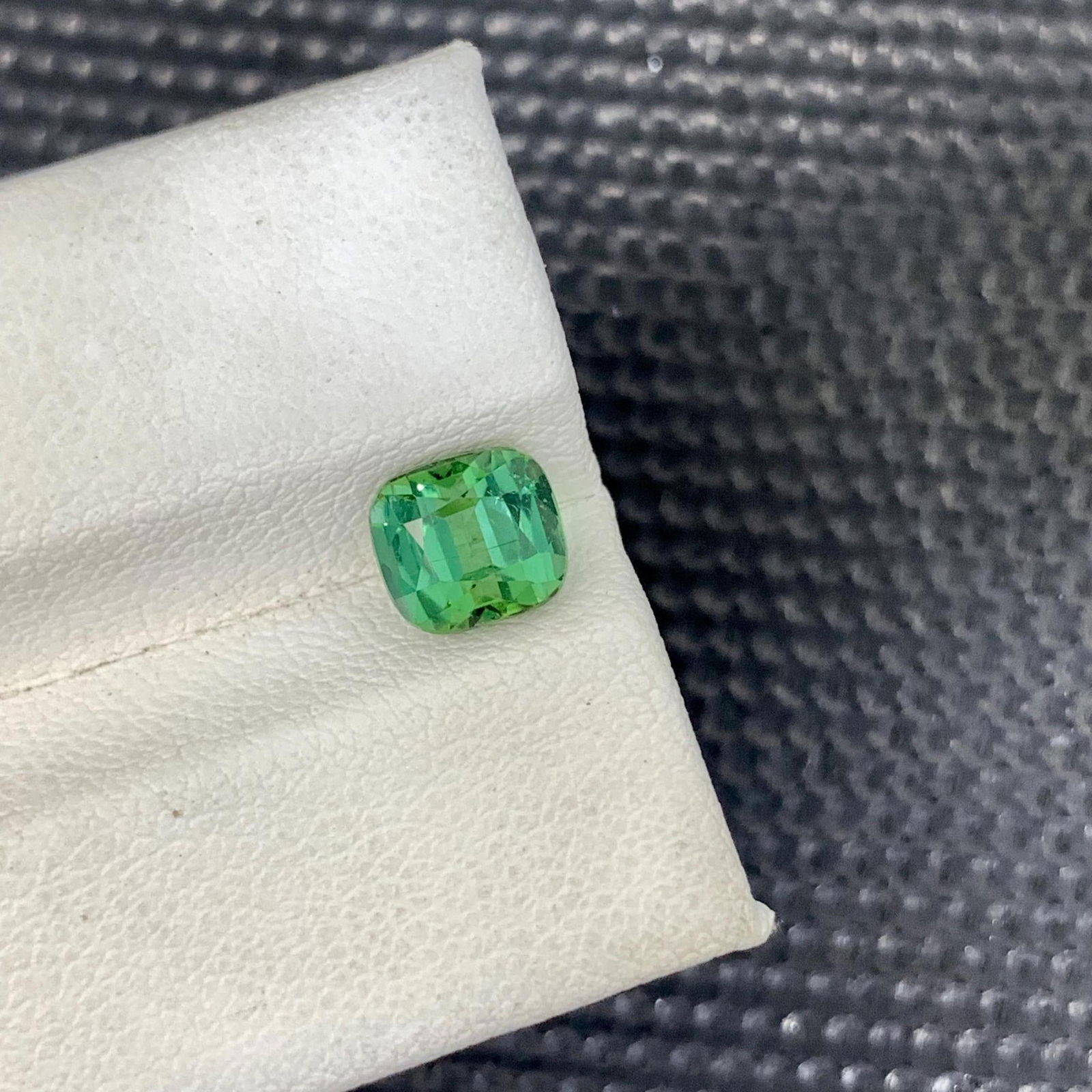 Mint Green Tourmaline Gemstone: 1.87 Carat Faceted Cushion Cut - 7