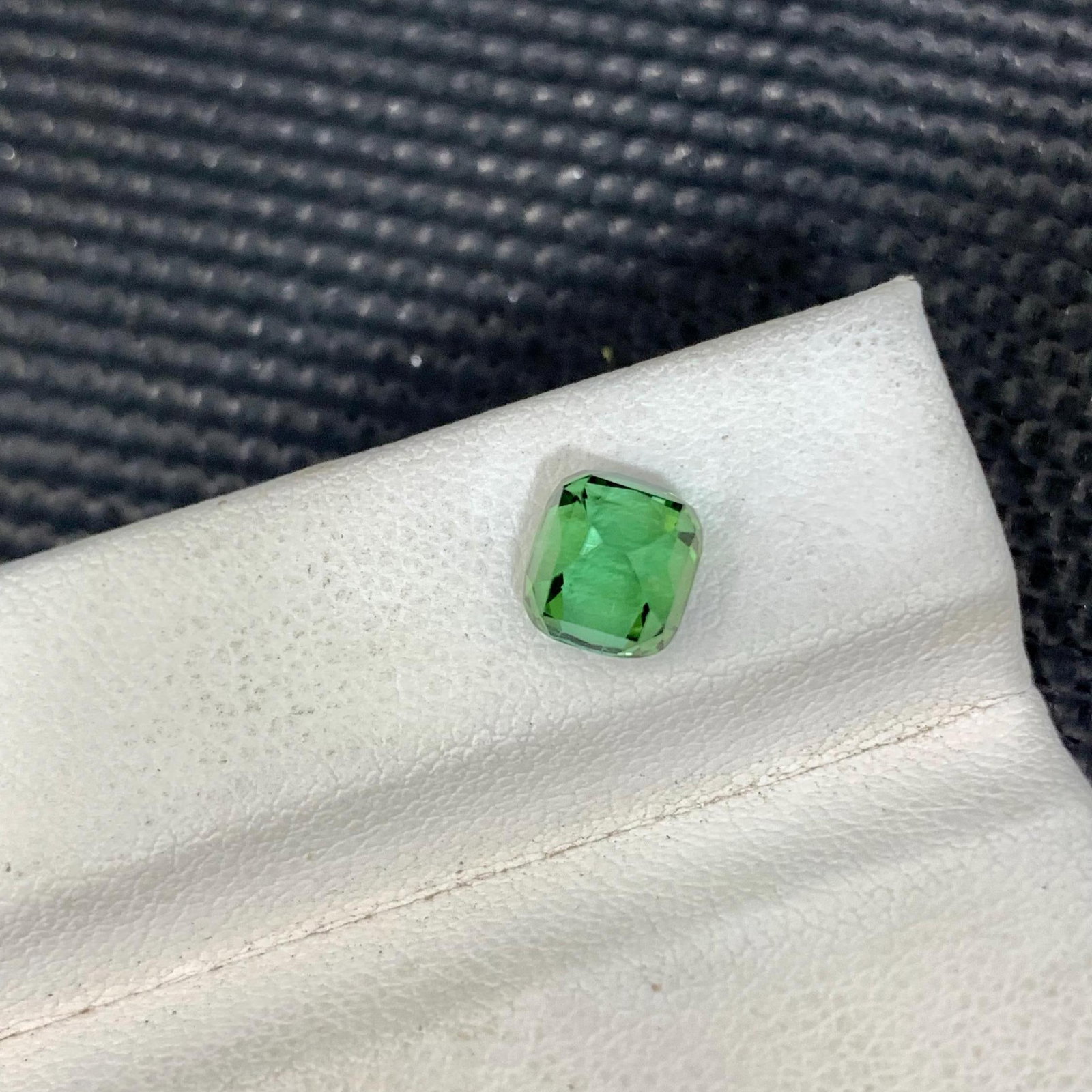 Mint Green Tourmaline Gemstone: 1.87 Carat Faceted Cushion Cut - 8