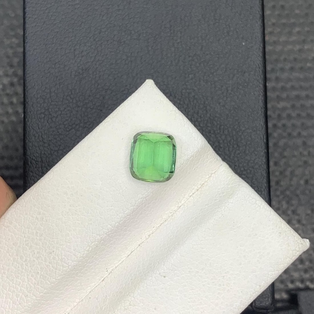 Ring Size Mint Green Tourmaline Faceted Cushion Cut Gemstone From Afghanistan - 2.01 Carat - 7