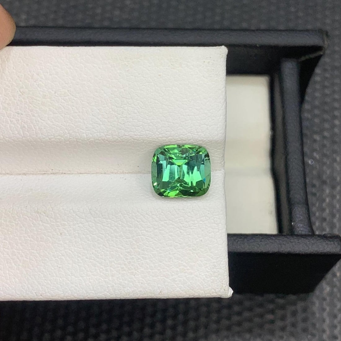 Mint Green Tourmaline Gemstone: 2.475 Carat Cushion Cut, Afghanistan Origin - 3