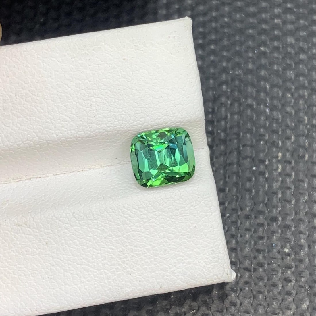 Mint Green Tourmaline Gemstone: 2.475 Carat Cushion Cut, Afghanistan Origin - 9