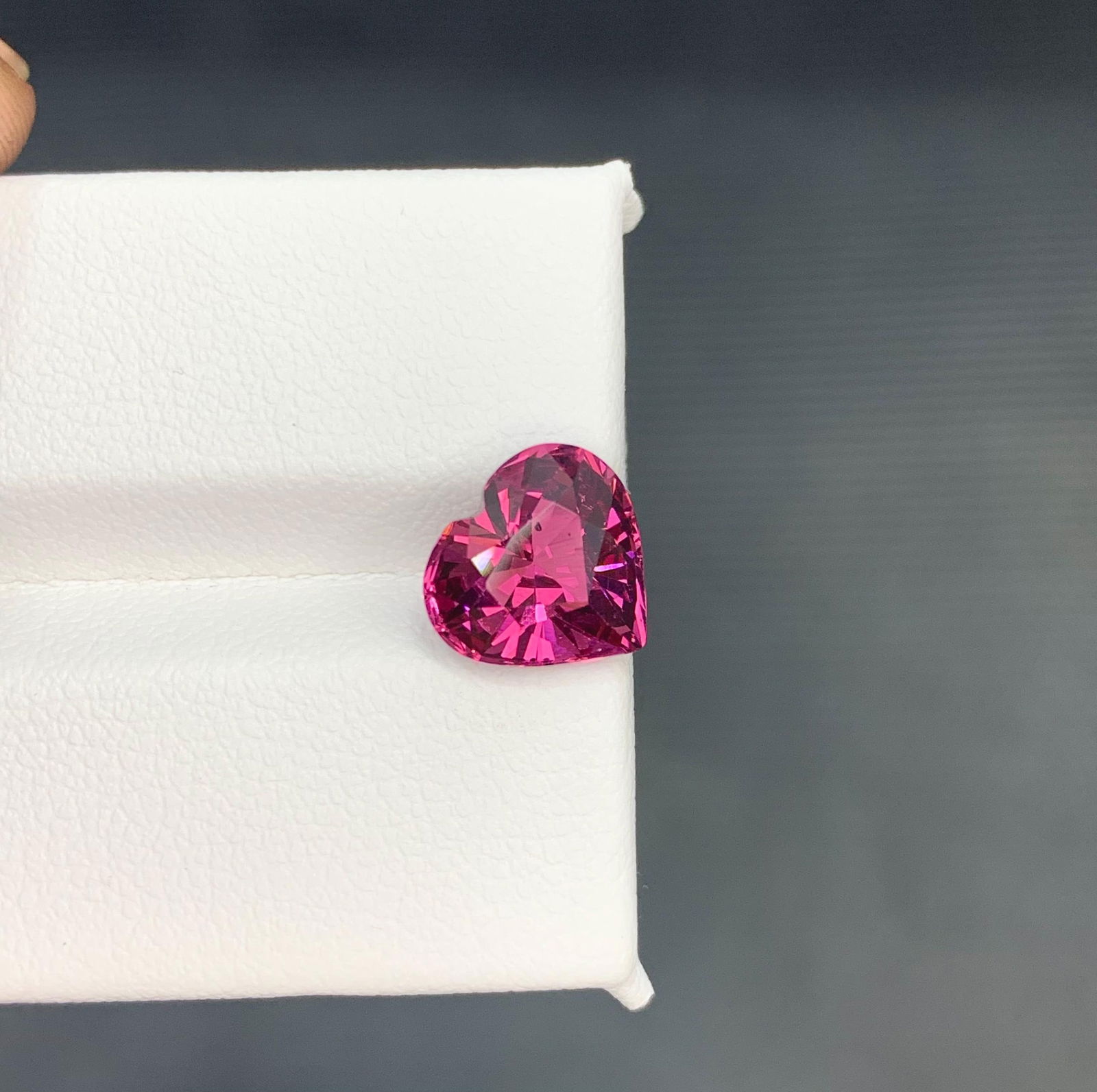 Purplish Pink Natural Garnet Heart Shape Gemstone For Necklace From Tanzania - 3.70 Carat - 2