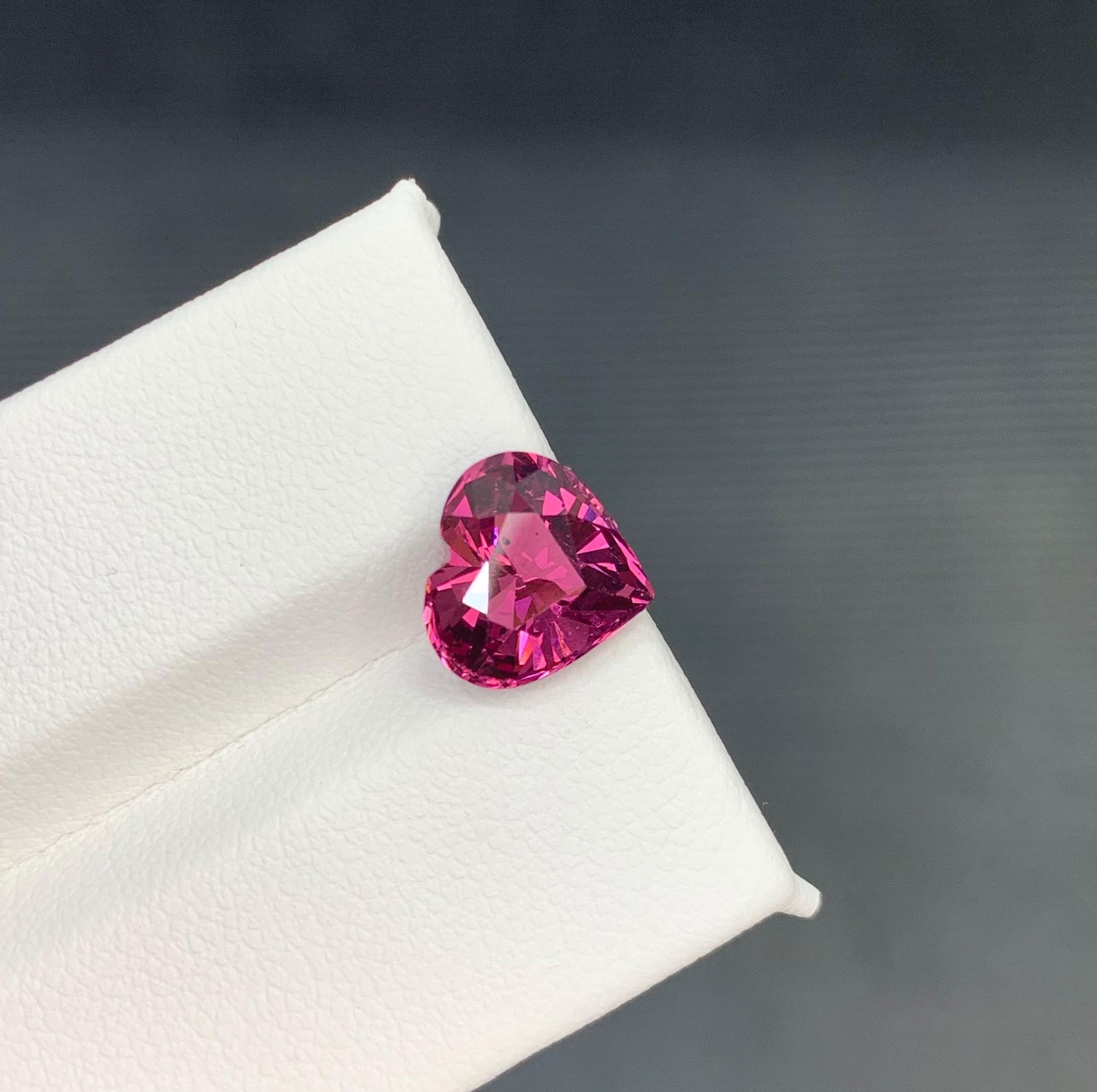 Purplish Pink Natural Garnet Heart Shape Gemstone For Necklace From Tanzania - 3.70 Carat - 5