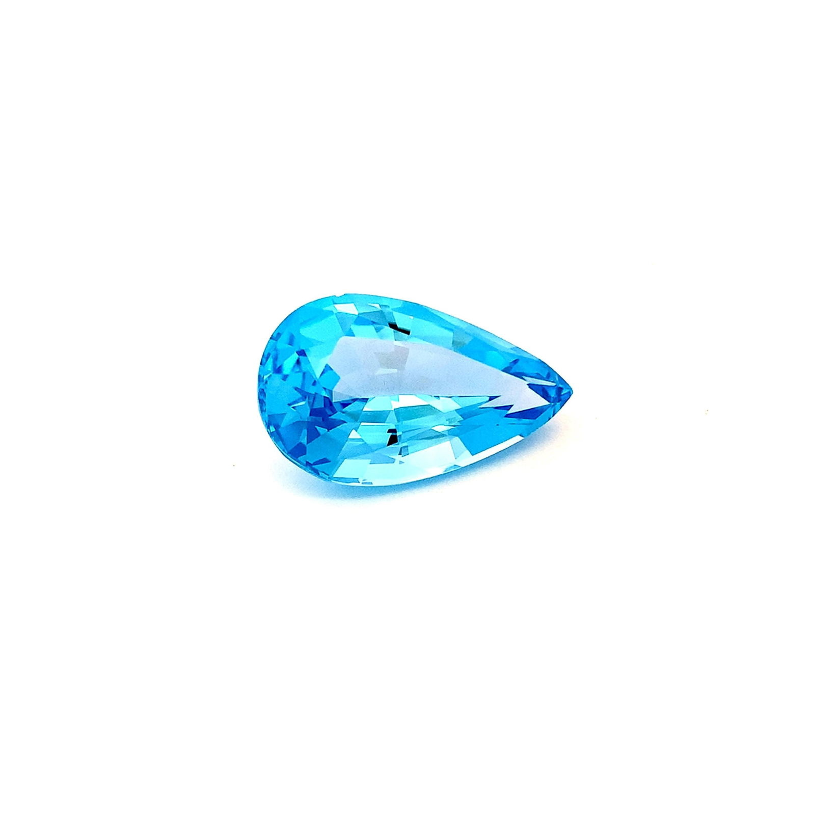 45.975 Carat Swiss Blue Topaz Pear Cut Loose Gemstone For Necklace - 3