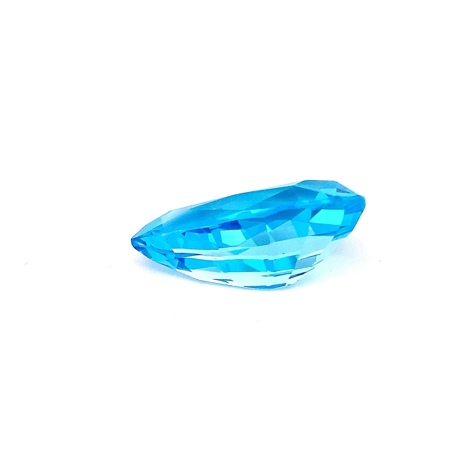 45.975 Carat Swiss Blue Topaz Pear Cut Loose Gemstone For Necklace - 7