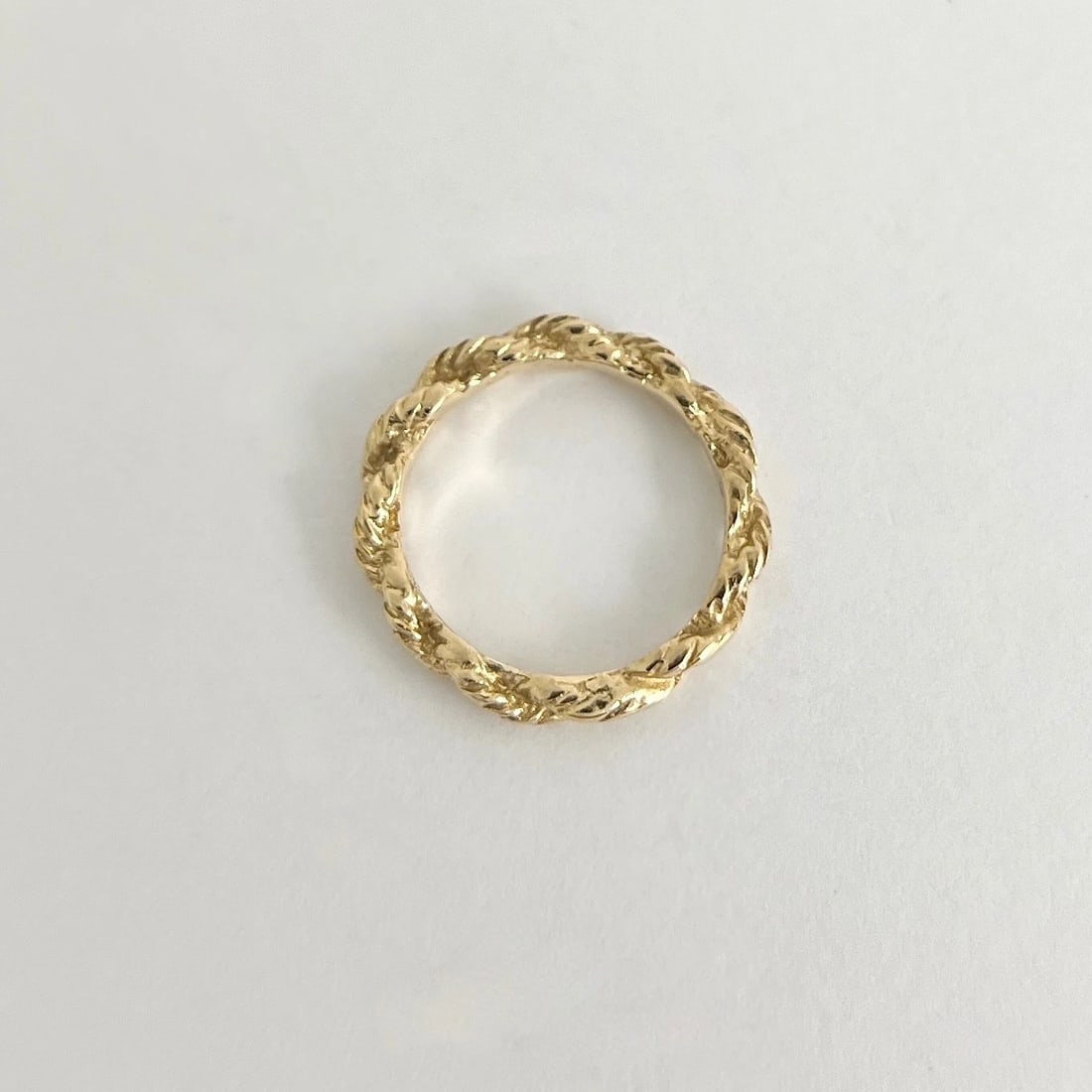 Estate Gold Rope Band Ring 14K Yellow Gold, Size 4.25, 2.44 Grams - 5