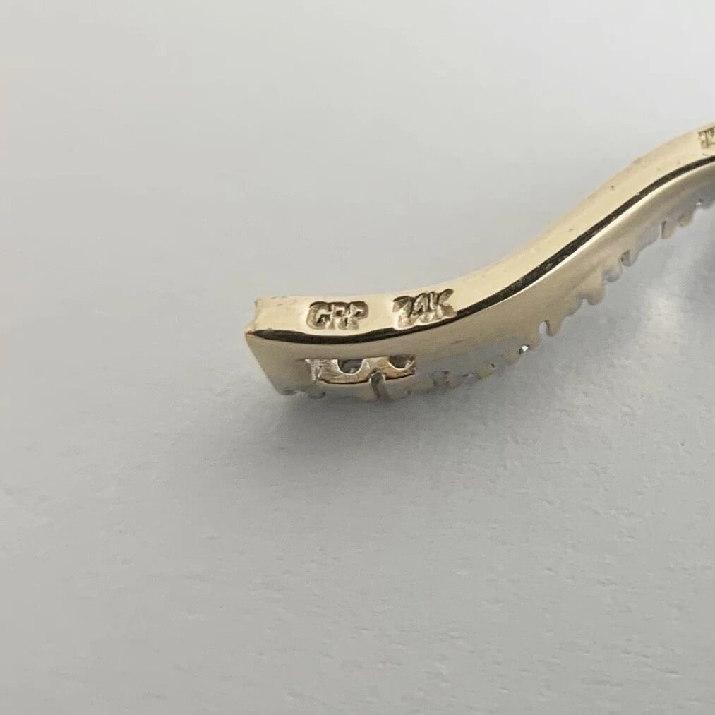 Pear Blue Topaz Diamond Gemstone Necklace Pendant 14K Yellow Gold, 1.42 Gr - 8