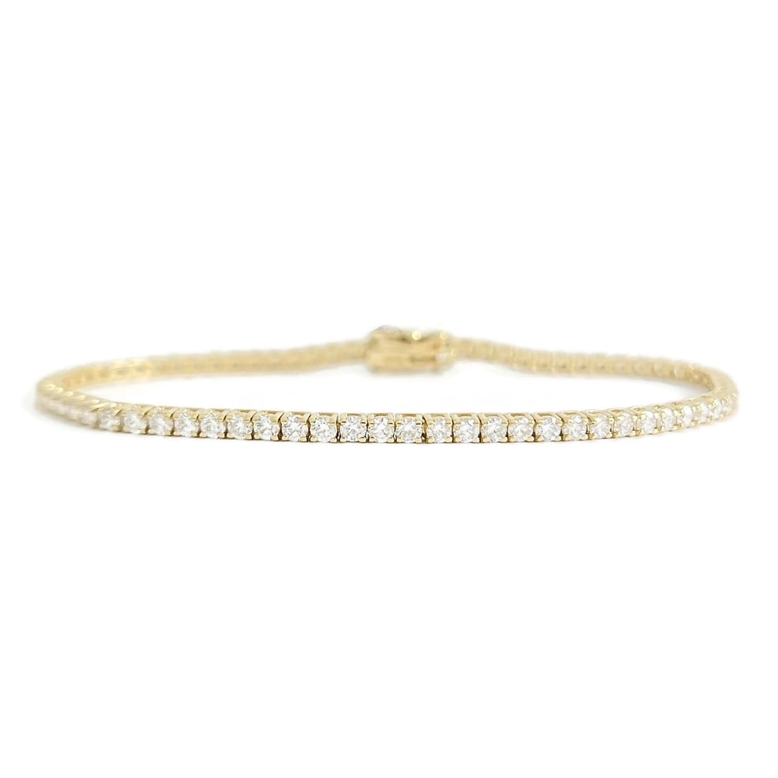 Round Lab-Created Diamond Tennis Bracelet 14K Yellow Gold, 7 Inches, 3.24 CTW (1 of 5)