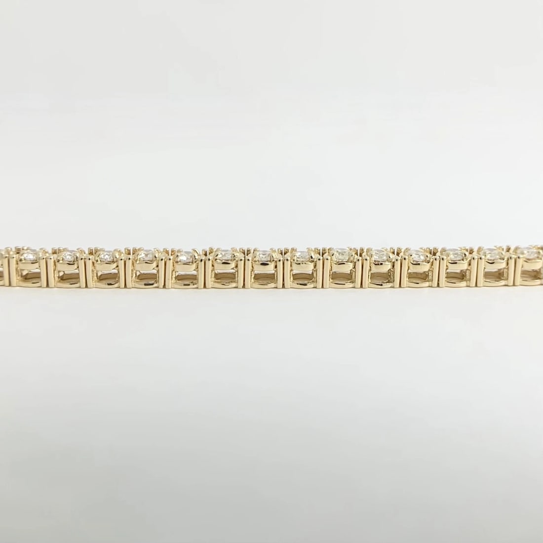 Round Diamond Tennis Bracelet 14K Yellow Gold, 7 Inches, 2.35 CTW - 10