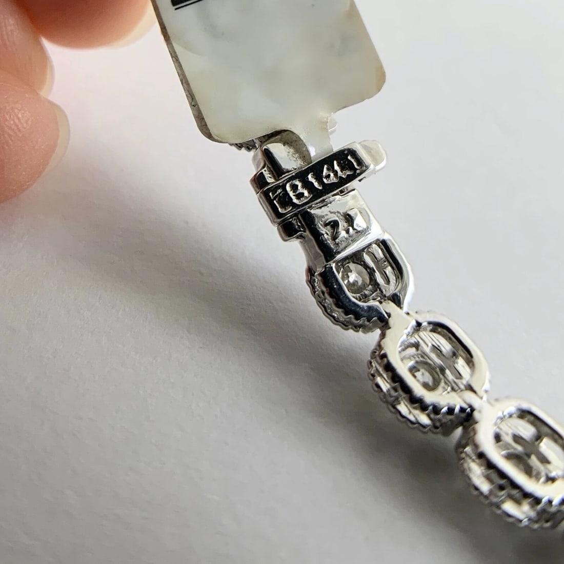 Milgrain Halo Round Diamond Tennis Bracelet 14K White Gold, 3.06 CTW, 11.52 Gr - 8