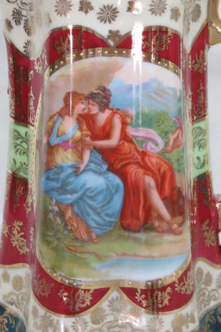 Royal Vienna Austria Cameo Porcelain Chocolate Coffee Tea Pot Pitcher - 3