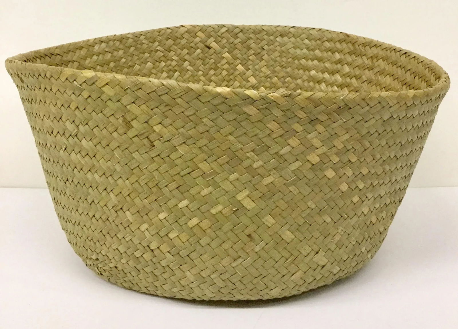 Natural Straw Collapsible Basket - 11