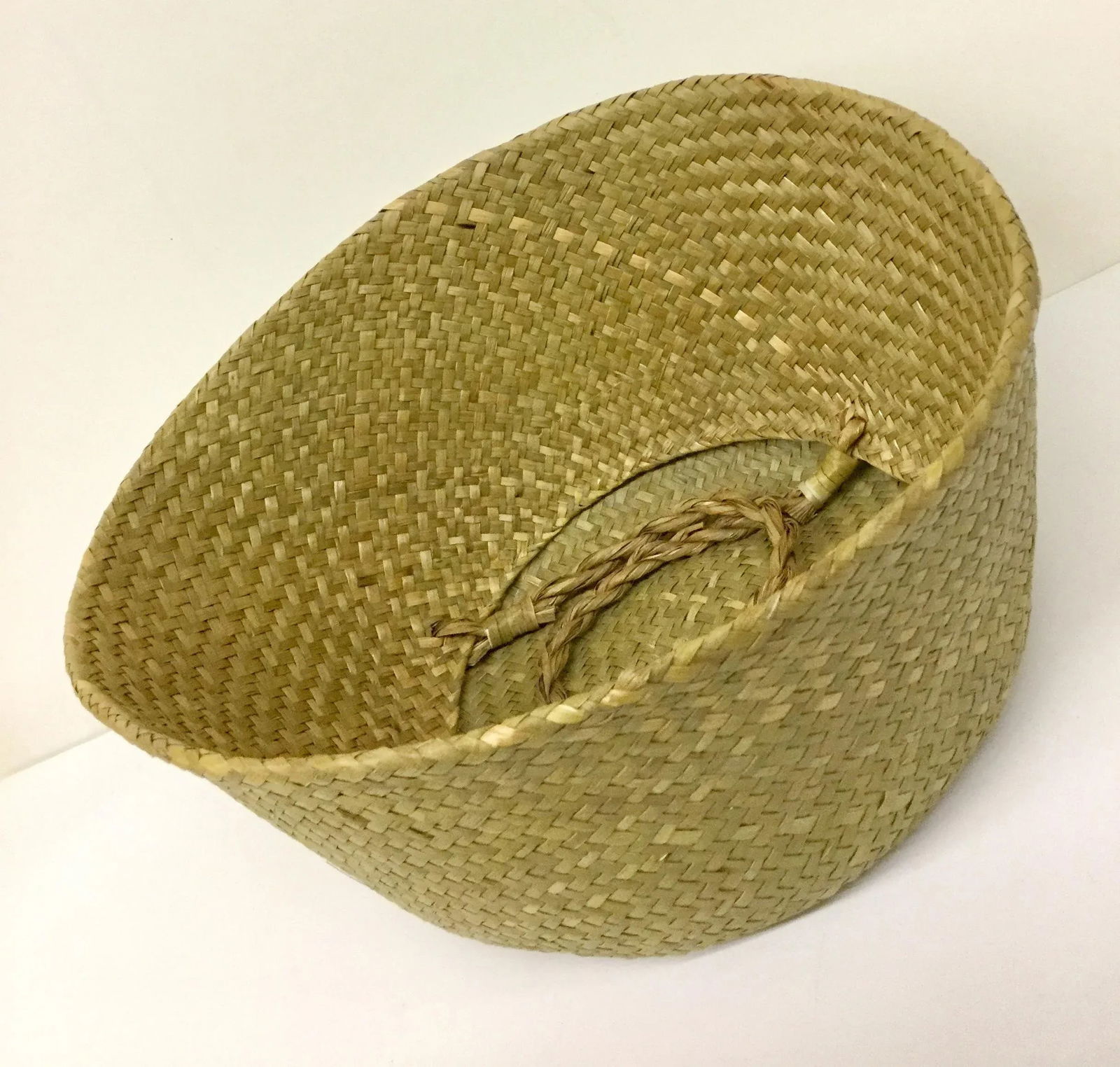 Natural Straw Collapsible Basket - 5