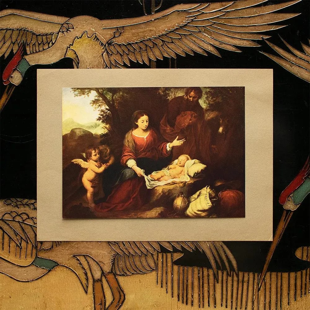 1900s After BartolomÃ© Esteban Murillo, "Rest on the Flight Into Egypt" Antique Full-Color - 3
