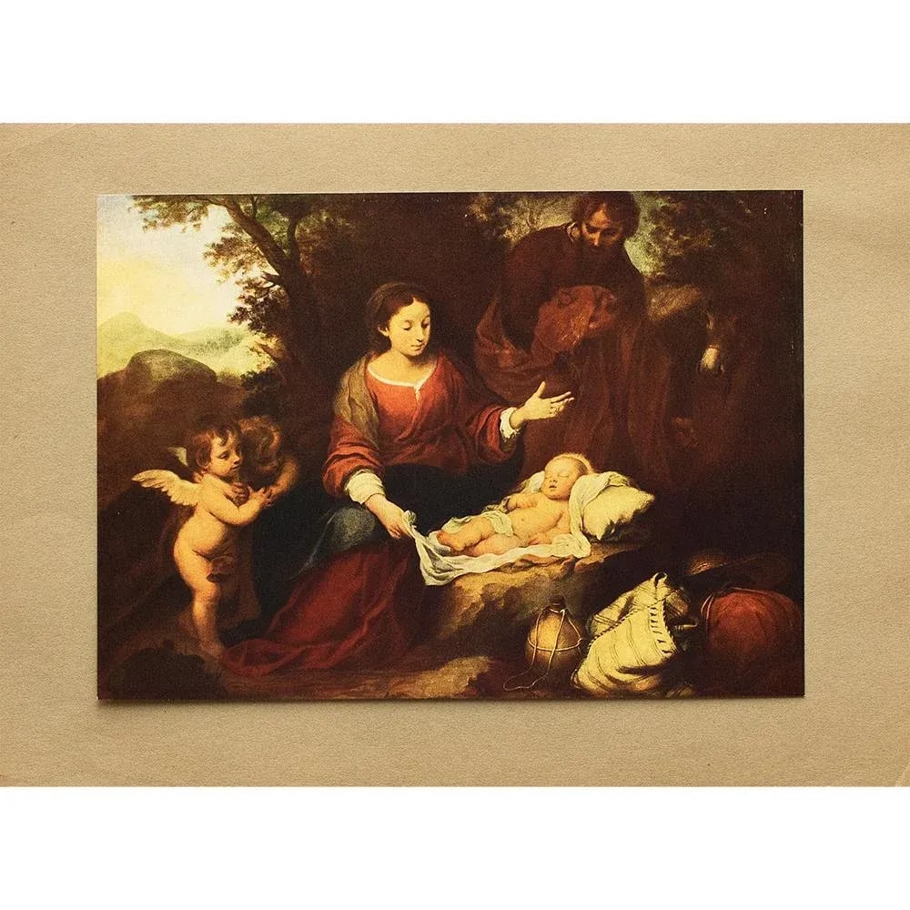 1900s After BartolomÃ© Esteban Murillo, "Rest on the Flight Into Egypt" Antique Full-Color - 6
