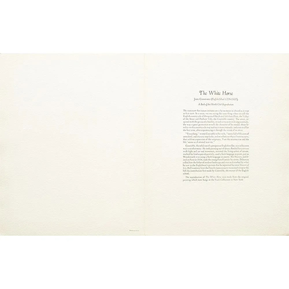 1950s After John Constable, "The White Horse" Full-Color Print - 6