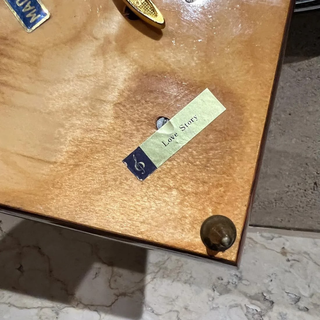 Italian Jewelry Music Footed Box Reuge Ste-Croix Love Story Hollywood Regency - 10