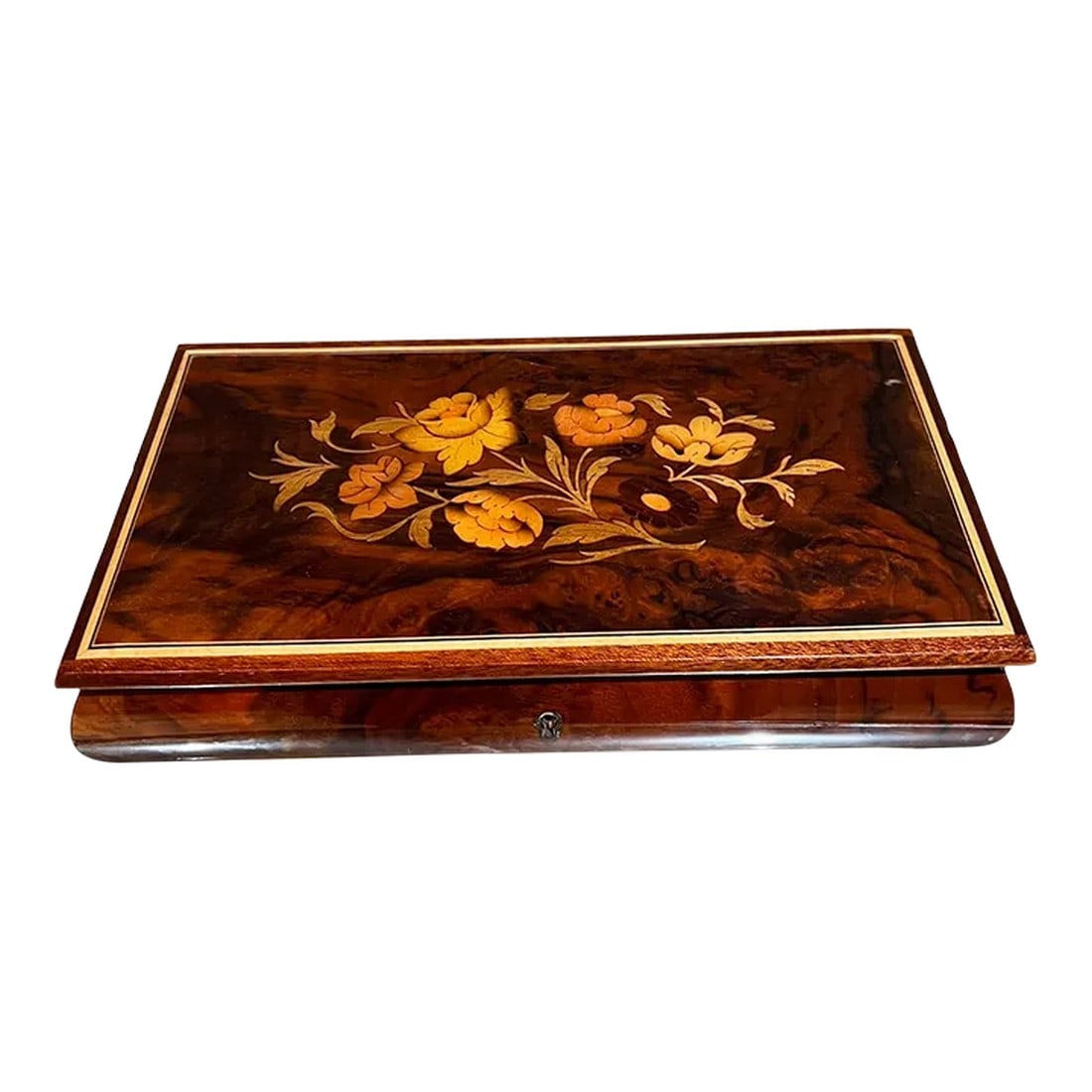 Italian Jewelry Music Footed Box Reuge Ste-Croix Love Story Hollywood Regency (1 of 12)