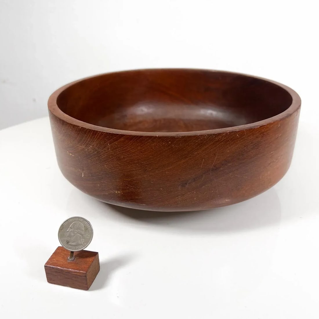 1960s Solid Teak Wood Bowl Style of Dansk Designs Denmark - 3