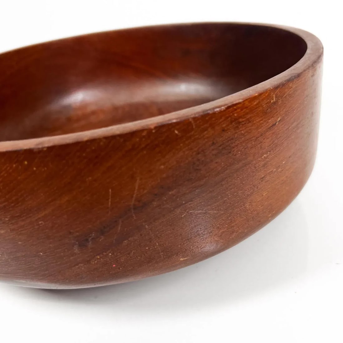 1960s Solid Teak Wood Bowl Style of Dansk Designs Denmark - 7