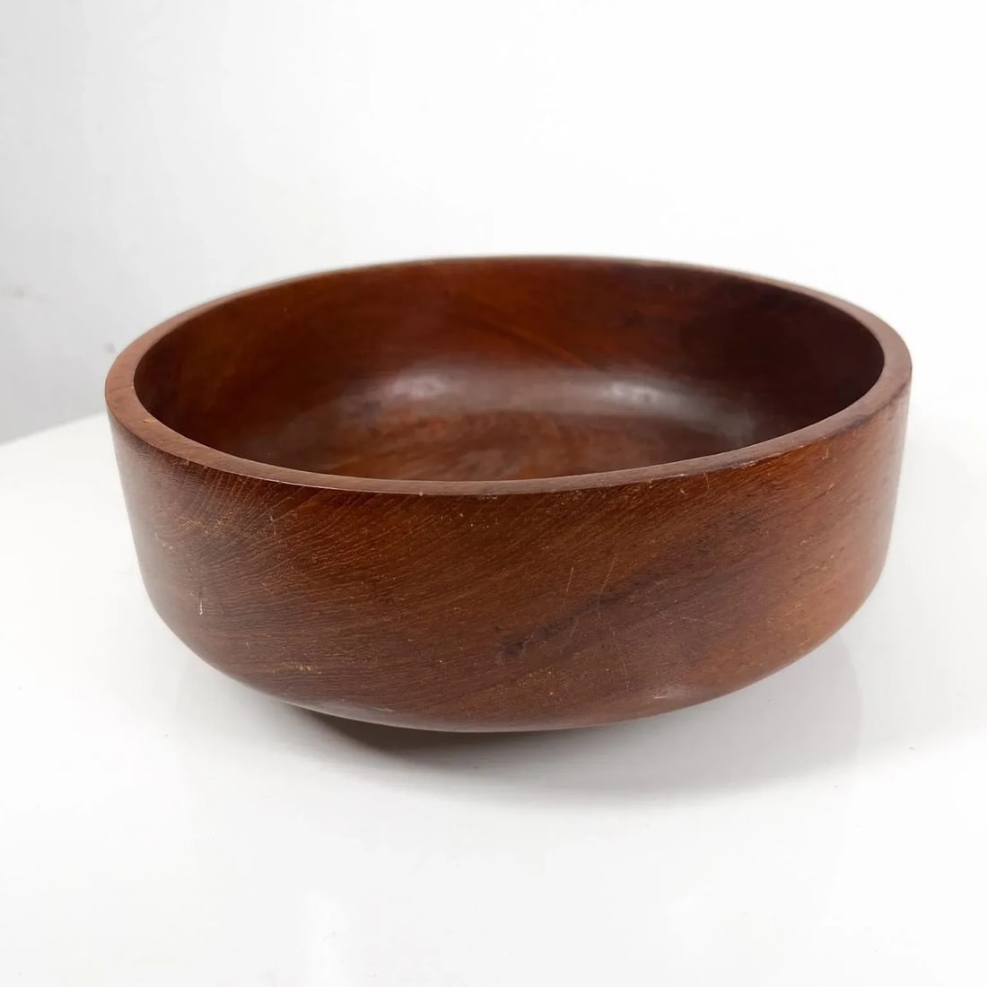 1960s Solid Teak Wood Bowl Style of Dansk Designs Denmark - 9